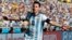Argentina's Lionel Messi celebrates after scoring during the group F World Cup soccer match between Argentina and Iran at the Mineirao Stadium in Belo Horizonte, Brazil, June 21, 2014. 