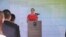 美國國務院副助理國務卿孫曉雅(Sandra Oudkirk)在台北舉行的首屆美台“太平洋對話”上講話。（2019年10月7日）