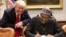 Shugaba Buhari Tare Da Shugaba Trump A Fadar White House