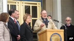 U.S. Representative Don Young addresses a Choose Respect rally in front of the Alaska state capitol on March 28, 2013, in Juneau. While drawing criticism for calling Hispanics "wetbacks," he also faces a separate ethics investigation.