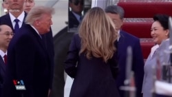 Serok Trump li Binbgeha Esmanî ya Andrews Pêşwazî li Xi Serokê Çînê Kir