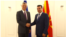 Predsednik Kosova Hašim Tači i premijer Makedonije Zoran Zaev tokom susreta u Skoplju, 12. septembar 2018.