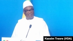 Le président malien Ibrahim Boubacar Keita, Gao, Mali, le 19 mai 2017. (VOA/Kassim Traore)