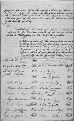 Signature page, Treaty of Enchota, 1835.