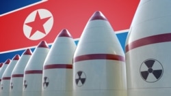 북한 인공기와 핵미사일 이미지 (출처: Adobe Stock)