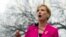 FILE - President Planned Parenthood Federation of America Cecile Richards speak to the crowd during the women's march rally in Washington, Jan. 21, 2017. 