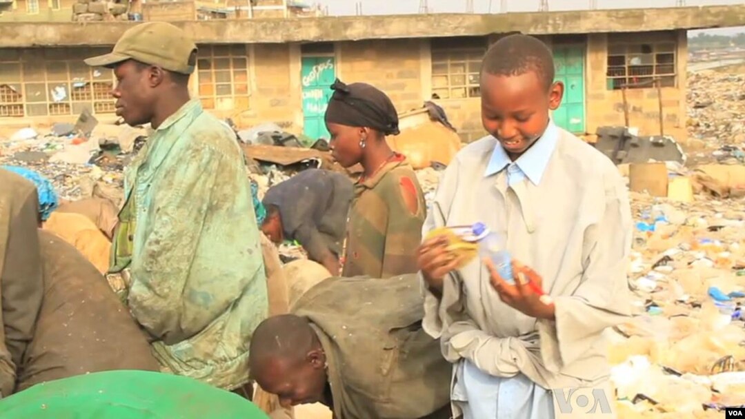 Joseph is one of many children working at the Dandora dump site in Kenya.