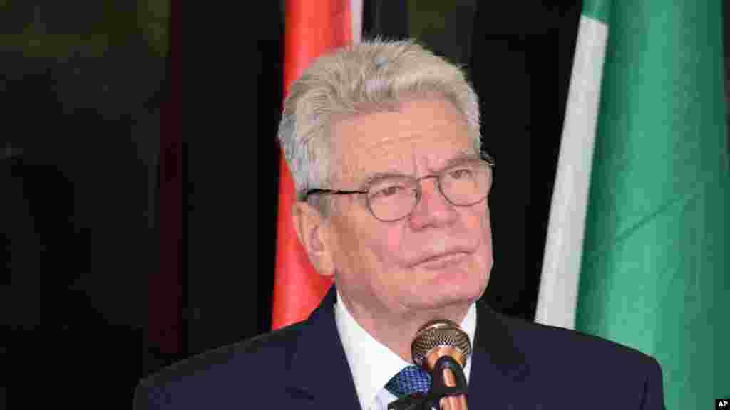 Le président allemand, Joachim Gauck, Abuja, Nigeria, 11 février 2016 .