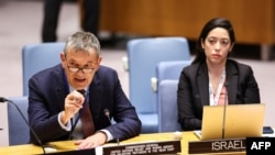 UN Relief and Works Agency (UNRWA) Commissioner General Philippe Lazzarini speaks during a UN Security Council meeting on UNRWA at UN headquarters in New York on April 17, 2024.