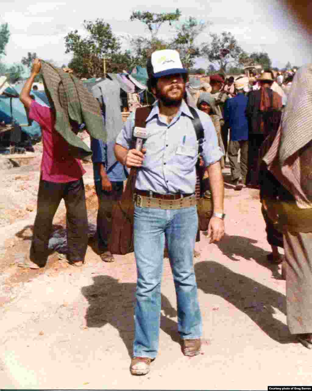 Greg Barron in Sa Keo refugee camp in Thailand, in November, 1979.