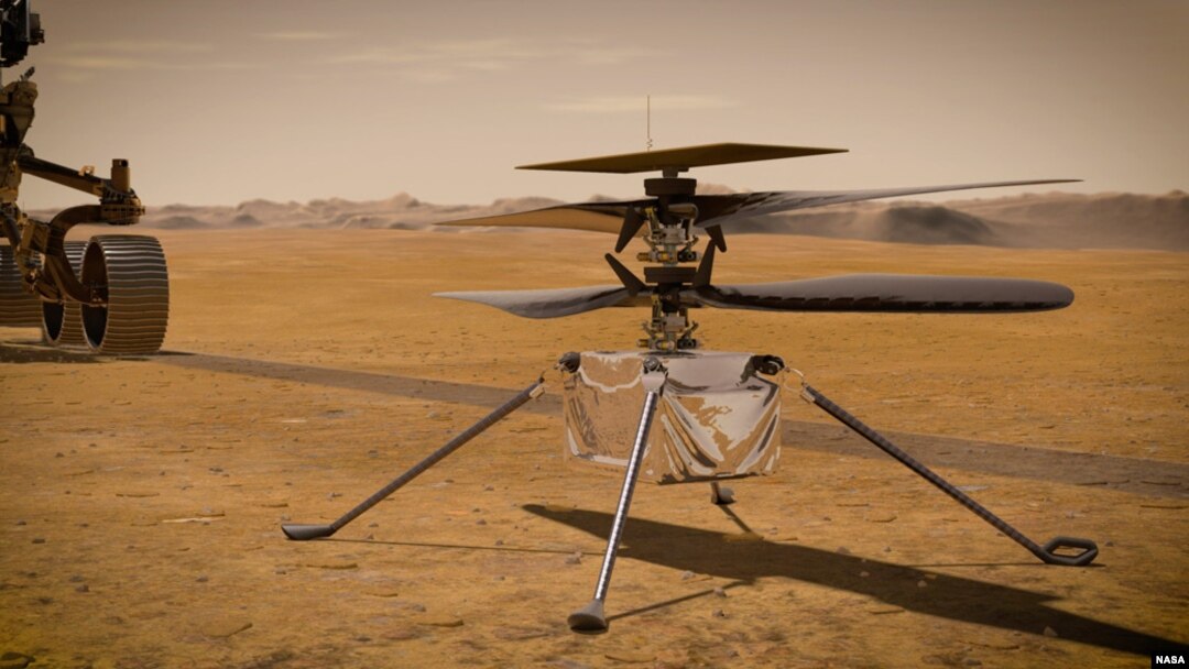 Para insinyur di Badan Penerbangan dan Antariksa (National Aeronautics and Space Administration/NASA) berencana mengirim helikopter miniatur untuk terbang di atas permukaan Mars bulan depan. (Foto: Courtesy/NASA)