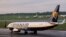LITHUANIA -- A Ryanair Boeing 737-800 lands in the Vilnius International Airport, in Vilnius, Lithuania, 23 May 2021.