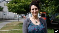 Alanna Irving, who is originally from San Francisco and moved to New Zealand six years ago, poses in Wellington, New Zealand, March 8, 2017. 