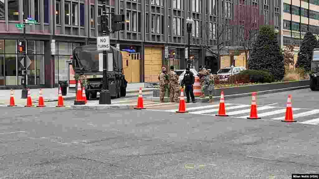 USA, Washington, city center ahead of inauguration