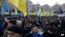 عکس از راهپیمایی اولین سالگرد تظاهرات «یورومیدان» در شهر کی‌یف اوکراین - ۲۱ نوامبر ۲۰۱۴ (۳۰ آبان ۱۳۹۳)