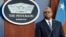 FILE - U.S. Secretary of Defense Lloyd Austin pauses while speaking during a media briefing at the Pentagon, in Arlington, Virginia, Nov. 17, 2021.