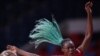 Jogos Ol&#237;mpicos 2020 - angolana Azenaide Carlos em ac&#231;&#227;o em jogo preliminar do grupo A de andebol com a Holanda. T&#243;quio, 29 de Julho 2021