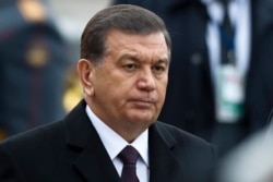 FILE - Uzbek President Shavkat Mirziyoyev is pictured in Moscow, April 5, 2017.