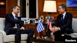 Yunanistan Başbakanı Kiryakos Miçotakis ve ABD Dışişleri Bakanı Antony Blinken Atina'da biraraya geldi.