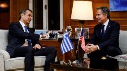 Yunanistan Başbakanı Kiryakos Miçotakis ve ABD Dışişleri Bakanı Antony Blinken Atina'da biraraya geldi.