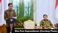 Presiden Joko Widodo didampingi Wapres Jusuf Kalla membuka Sidang Kabinet Paripurna di Istana Bogor Jawa Barat Senin 29 Mei 2017 (foto: Biro Pers Kepresidenan)