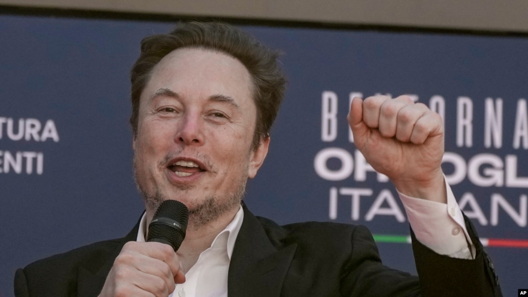 File - Tesla CEO Elon Musk in Rome, Dec. 16, 2023. A judge says Elon Musk must give up a compensation package awarded by Tesla's board of directors that is potentially worth more than $55 billion. 