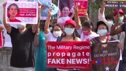 သံရုံးတွေ ရှေ့က စစ်အာဏာရှင်ဆန့်ကျင်ရေး ဆန္ဒပြပွဲများ