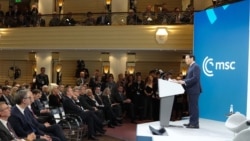 Secretary Marco Rubio delivers remarks to the Munich Security Conference in Munich, Germany, February 14, 2026. (Official State Department photo by Freddie Everett)