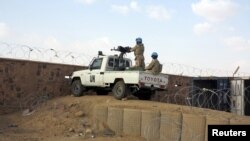 Des Casques bleus dans la base de la Minusma, à Kidal, Mali, le 22 juillet 2015. 