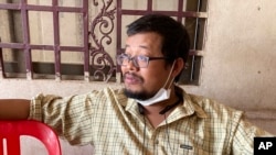 Cambodian freelance journalist Mech Dara in Siem Reap, Cambodia on Feb. 21, 2021. Mech Dara was arrested on Sept. 30, 2024 while driving with his family to the Cambodian capital Phnom Penh.