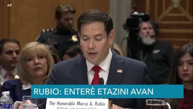 Rubio di Etazini Dwe Mete Enterè Nasyonal Devan Tout Lot Bagay 