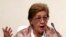 Philippine diplomat Rosario Manalo talks during a press briefing in Naypyitaw, Myanmar, Aug. 16, 2018. She leads a government-appointed panel tasked with investigating allegations of human rights abuses in Rakhine state in response to demands from the international community for a proper investigation into last year’s events that saw 700,000 Rohingya Muslims flee Rakhine state for Bangladesh. 