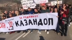 Протест против отворањето на рудникот Казандол