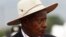 Ugandan President Yoweri Museveni attends anniversary parade in Kasese town, about 300 miles west of Kampala, Jan. 30, 2013 file photo.