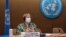 Cao ủy Nhân quyền LHQ Michelle Bachelet tại cuộc họp của Hội đồng Nhân quyền hôm 21/6/2021 ở Geneva.