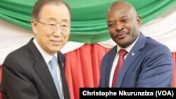 Babban sakataren MDD Ban Ki-moon da shugaban Burundi Nkurunziza