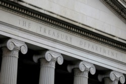 FILE - The United States Department of the Treasury is seen in Washington, D.C., Aug. 30, 2020.