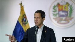Juan Guaidó, presidente encargado de Venezuela que este domingo buscará la reelección como presidente de la Asamblea Nacional, cargo que fundamenta su designación como líder de su país. 
