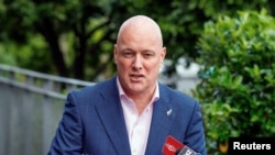 竞选新西兰总理的在野党国家党候选人克里斯托弗·卢克森（Christopher Luxon）。（路透社）