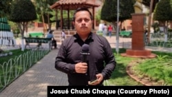 Josue Chube Choque, shown in an undated photo, is one of around two dozen media workers who were attacked while covering protests in Bolivia in October 2024.