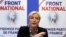 FILE - Marine Le Pen, France's National Front political party head, attends a news conference at the party's headquarters in Nanterre, near Paris, May 27, 2014.