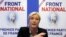 Marine Le Pen, pimpinan Partai Front Nasional dalam sebuah konferensi pers partai itu di Nanterre, Paris, 27/5/2014.