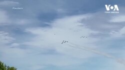 Над Вашингтоном пролетіли ескадрилья військових літаків на честь героїв пандемії. Відео