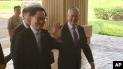 دیدار وزرای دفاع آمریکا و کره جنوبی در هاوایی