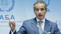 Direktur Jenderal IAEA, Rafael Mariano Grossi berbicara di Wina, Senin (9/9). 