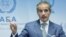 Direktur Jenderal IAEA, Rafael Mariano Grossi berbicara di Wina, Senin (9/9). 