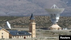 在阿根廷拉斯拉哈斯看到的中國空間站的設施。(2019年1月22日)