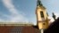 Solar panels are pictured on the roof of the Protestant Reformed Church in Vienna, April 9, 2013. 