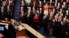 FILE - Republicans lawmakers applaud as President Donald Trump speaks to a joint session of Congress on Capitol Hill in Washington, Feb. 28, 2017.