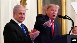 Rais wa Marekani Donald Trump na Waziri Mkuu wa Israeli Benjamin Netanyahu